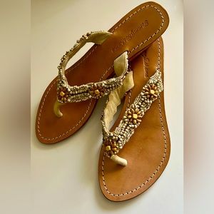 Tommy Bahama wood carved sandals